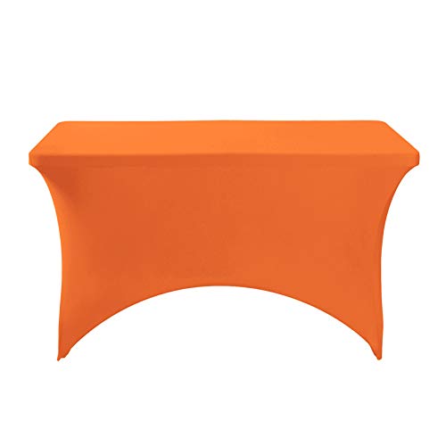 2Pack Spandex Table Cover for 4FT or 6ft or 8ft Table Universal Fitted Stretch Tablecloth for Party (2 Count)