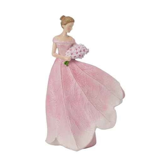 Pink Leaf Angel Girls Fairy Statue Collection Home Decoration