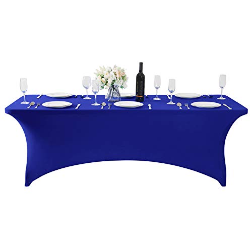 2Pack Spandex Table Cover for 6Ft or 4fT or 8ft Table Universal Fitted Stretch Tablecloth for Party (2 Count)