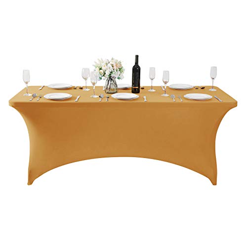 Spandex Table Cover for 6Ft or 4fT or 8ft Table Universal Fitted Stretch Tablecloth for Party