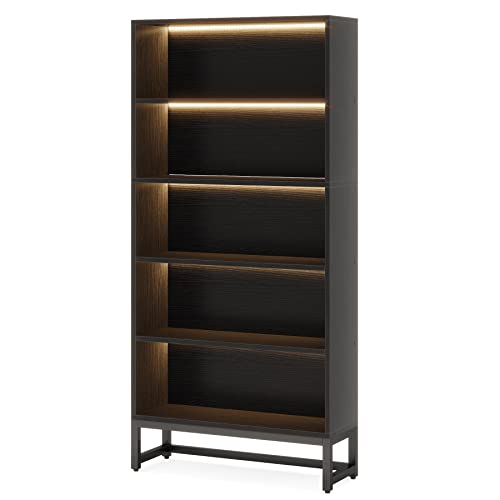 Tall Bookcase Black Bookshelf