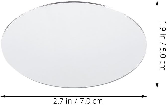 NOLITOY 10Pcs Mini Oval Lens Mirror, Decorative Crafts Glass Mosaic Tile Pieces for DIY Craft Projects Home Decor