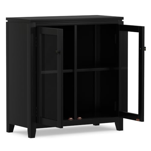Cosmopolitan 30" Wide Solid Wood Storage Cabinet in Black