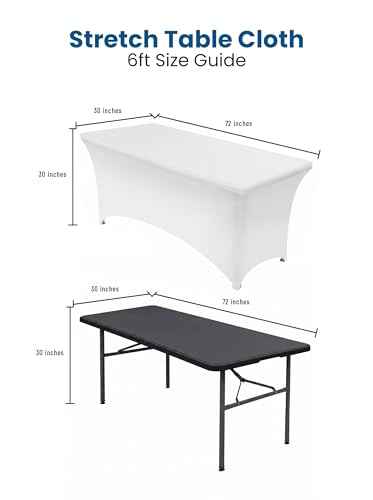 Spandex Table Cloth 4 Pack [6FT
