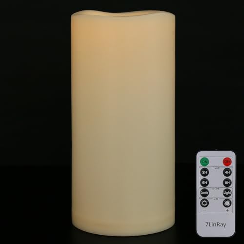 4" x 10" Large Outdoor Flameless Candles with Remote and Timer
