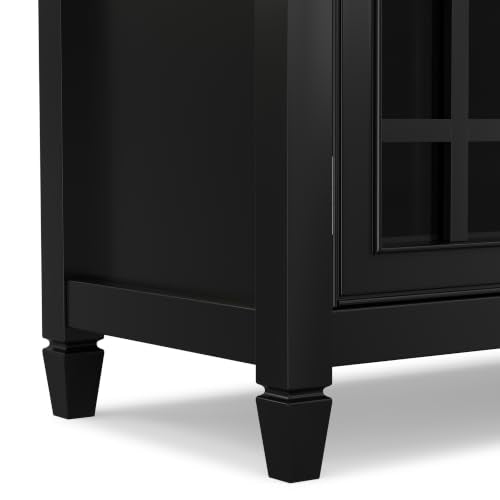 Connaught 60" Wide Solid Wood Buffet Cabinet in Black