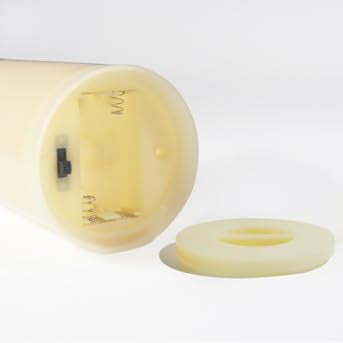 Outdoor Battery Operated Flameless LED Pillar Candles Remote Timer 4 Pack
