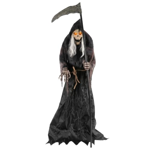 6FT Animated Grim Reaper Halloween Decoration (6ft Grim Reper)