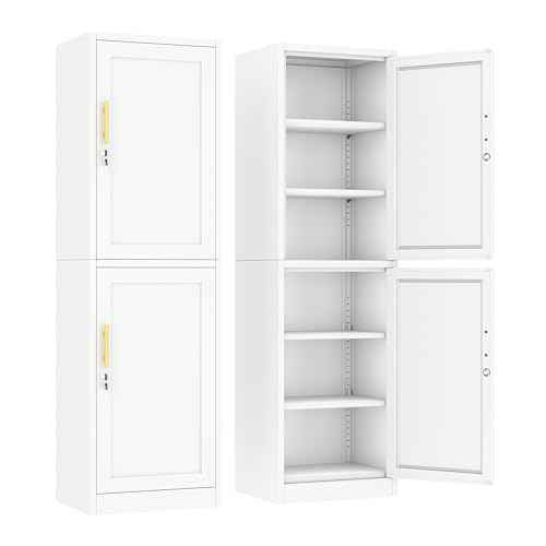 Metal Locker Tall Narrow Storage Cabinet