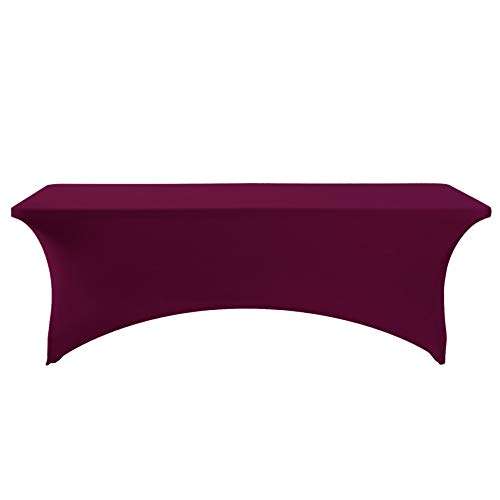 2Pack Spandex Table Cover for 6Ft or 4fT or 8ft Table Universal Fitted Stretch Tablecloth for Party (2 Count)