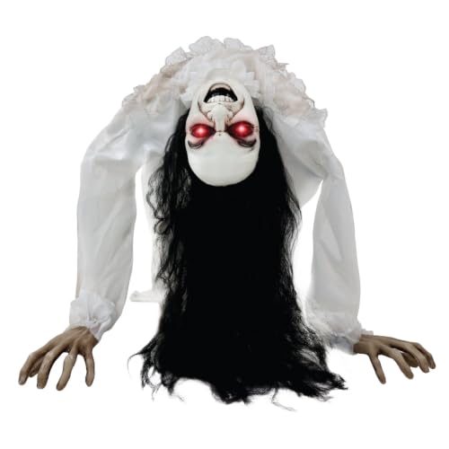 3.0-Ft. Life-Size Animatronic Possessed Woman (35" Backbend Creepy Animated Lady)