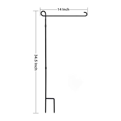 Garden Flag Stand with Betsy Ross Flag Garden Flags 12 x 18 Inch Metal 13 Star American Yard Flag Holder Pole Stake Small Flag Stands with Clips and Stopper