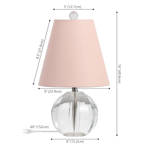 Goddard 16" Crystal Ball Orb Metal LED Table Lamp