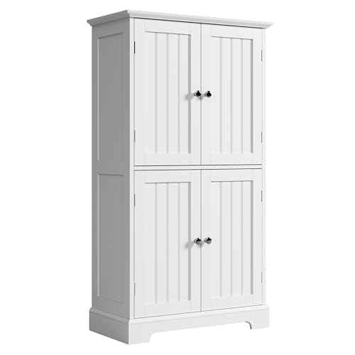 Bathroom Floor Cabinet with Adjustable Shelves