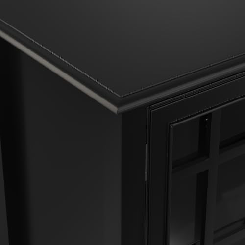 Connaught 60" Wide Solid Wood Buffet Cabinet in Black