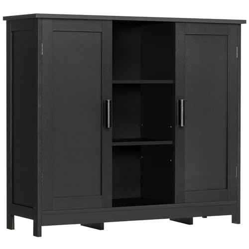 Storage Cabinet with 2 Doors and 4 Storage Shelves