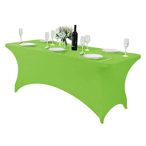 Spandex Table Cover for 6Ft or 4fT or 8ft Table Universal Fitted Stretch Tablecloth for Party