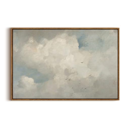 Framed Canvas Wall Art Vintage Decor