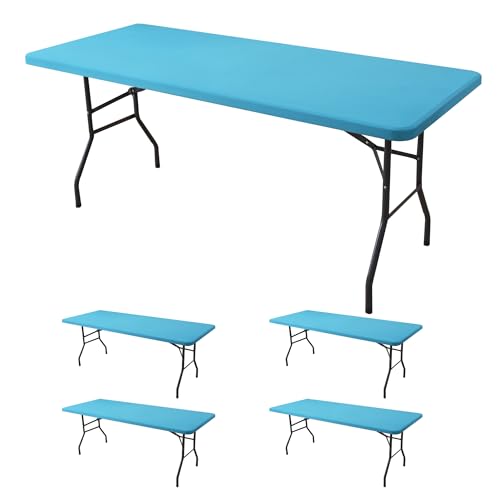 Fitted Tablecloth for 8 Foot Rectangle Tables (4 Count)