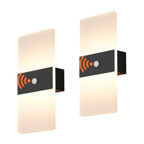 Wireless Motion Sensor Indoor Wall Sconces Set of 2 (2 Count)