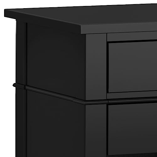 Carlton 24" Wide Solid Wood Bedside Table in Black