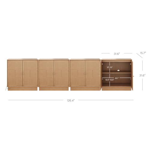 Elise Modern Coastal Storage Cabinet (4 Count)