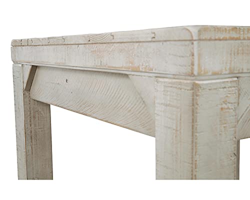 Fregine Farmhouse Rectangular End Table with Lower Open Shelf