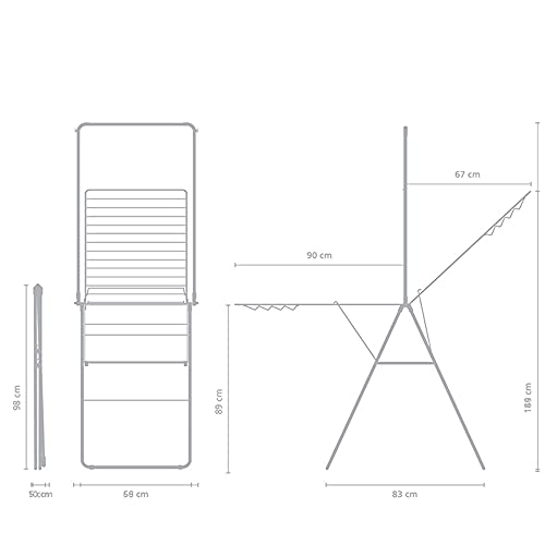 HangOn Clothes Drying Rack with Garment Rail