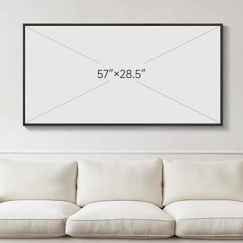 Large Framed Black White Gold Abstract Wall Art for Living Room