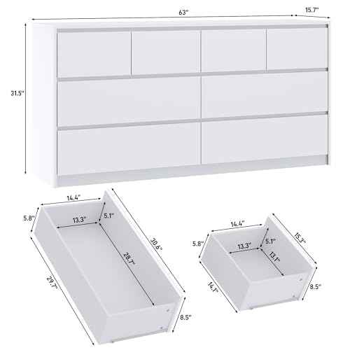 White Malm Dresser for Bedroom
