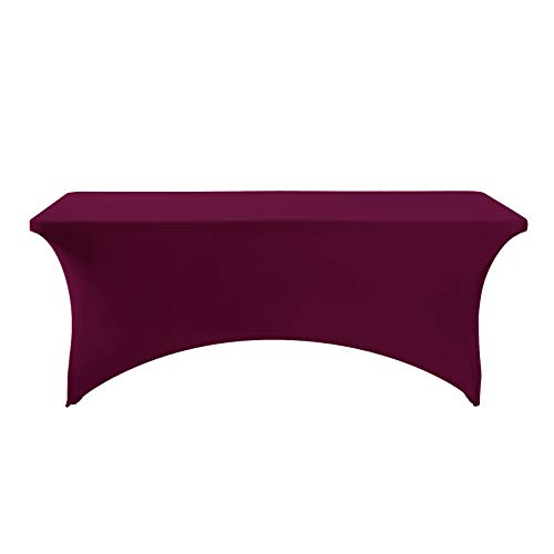 Spandex Table Cover for 6Ft or 4fT or 8ft Table Universal Fitted Stretch Tablecloth for Party