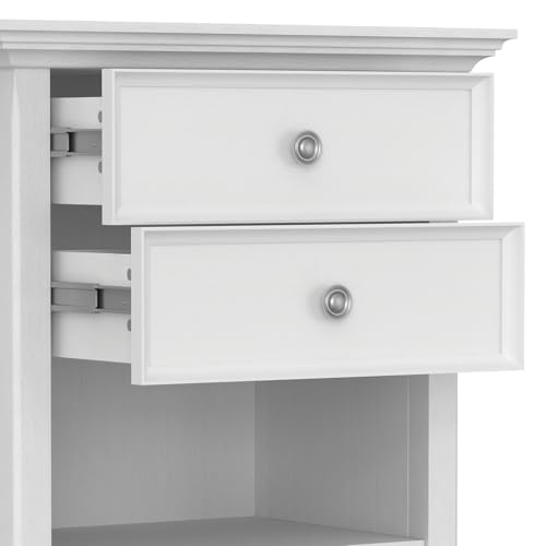 Amherst 24" Wide Solid Wood Bedside Table in White