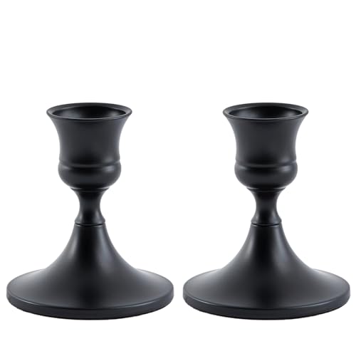 Willceka Black Taper Candle Holder (2 Count)