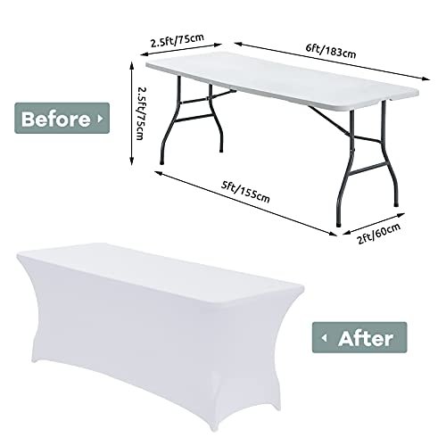 6FT Stretch Spandex Fitted Tablecloth