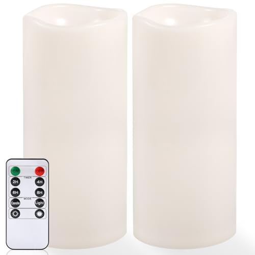 Large Outdoor Flameless Candles 12" x 5" (2 Count)