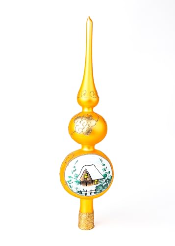 Christmas Tree Topper Mouth Blown Tree Topper Christmas Tree Topper Hand Decorated Made in Poland