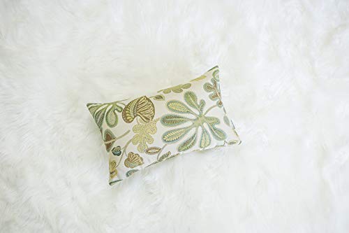 Set of 2 Jacquard Tropical Leaf Pattern Oblong Throw Pillow Covers Accent Pillowcase 12X20 Inches (2 Count)