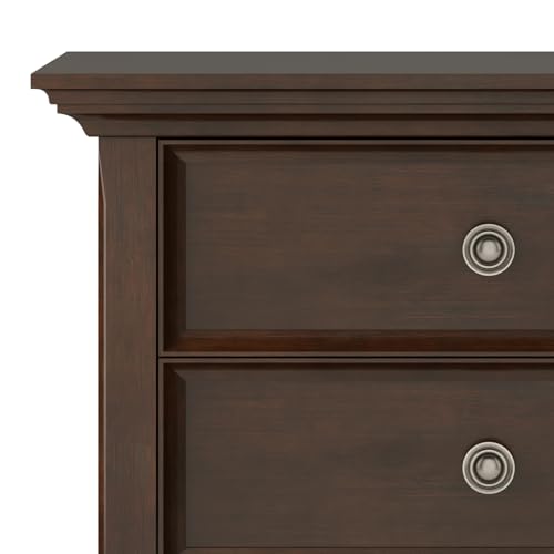 Amherst 24" Wide Solid Wood Bedside Table in Russet Brown