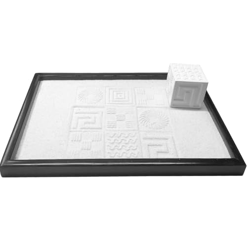Japanese Zen Garden Kit for Desk with 3 Sand Spheres