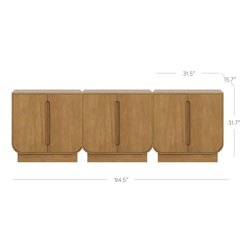 Joey Mid Century Modern Storage Cabinet (3 Count)