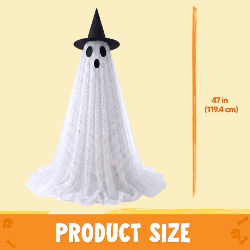 2 Packs 47'' Halloween Decorations Outdoor Standing Ghost