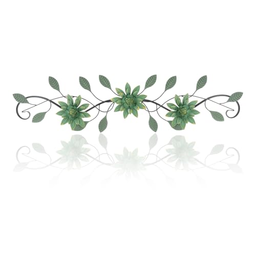 Metal Wall Art Modern Minimalist Metal Flowers Indoor Decor Horizontal Wall Art Iron Artwork