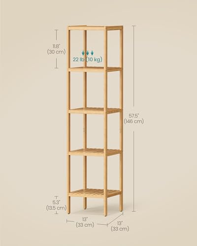 5 Tier Bamboo Shelf
