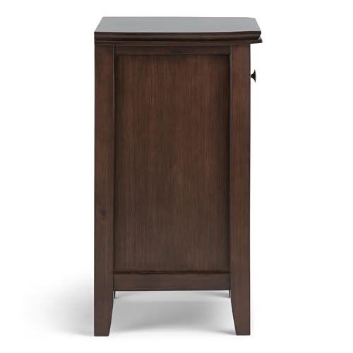 Artisan 24" Wide Solid Wood Bedside Table in Russet Brown