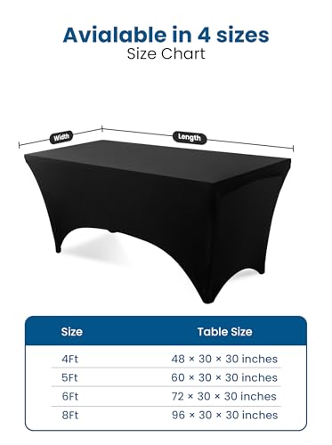 Spandex Table Cloth 2 Pack [5FT (2 Count)