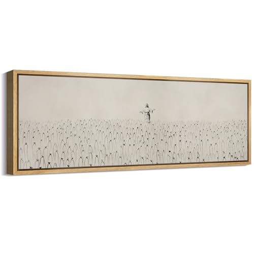 Large Framed Canvas Print Wall Art Jesus Among the People Monochrome Religious Illustrations Decorative Colorful Multicolor for Bedroom