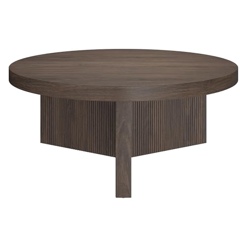36" Scandinavian Fluted Coffee Table