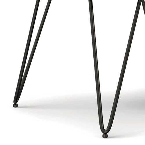 Hunter 22" Wide Metal Rectangular End Table in Walnut
