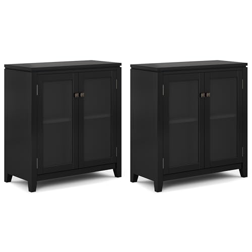 Cosmopolitan 30" Wide Storage Cabinet in Black