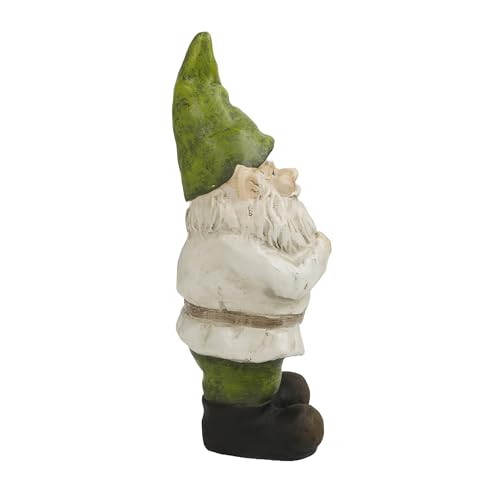 12" Tall Outdoor Garden Gnome Yard Statue Decoration
